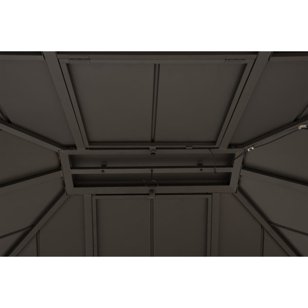 Sunjoy SummerCove Elmgrove 12 ft. x 14 ft. Solar Powered Hardtop Gazebo